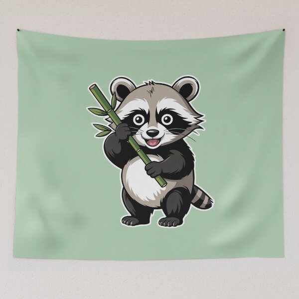 Item preview, Trash Panda or Real Panda? Funny Raccoon Panda Cosplay Art designed and sold by Design_Your_Day.