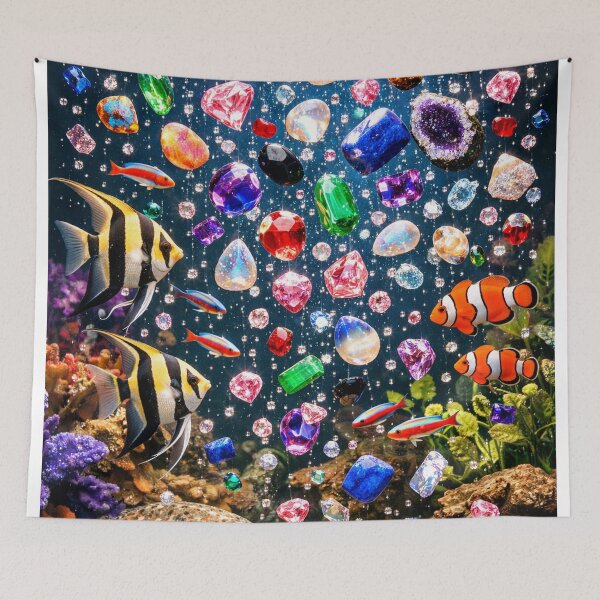 Item preview, Copy of Different fish types in dazzling waters designed and sold by Uniqueartai.