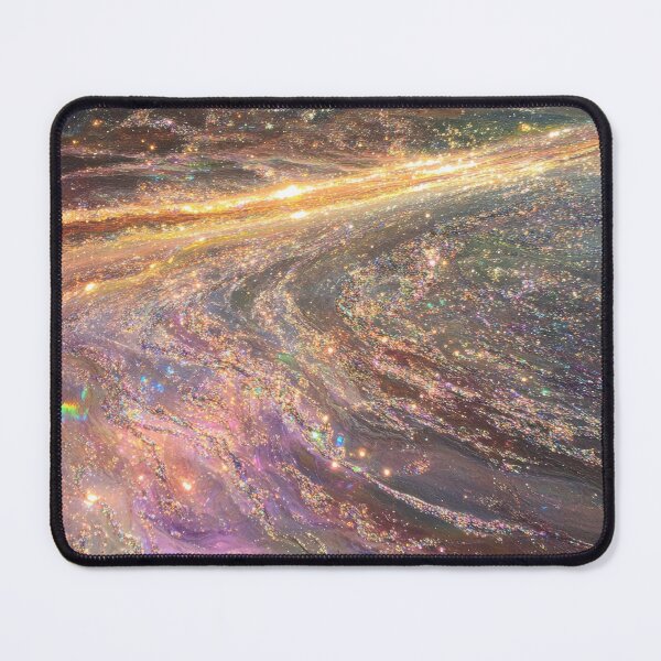 Item preview, Iridescent Sparkling Fluid Abstract - Purple and Gold Cosmic Swirls designed and sold by tgcww.
