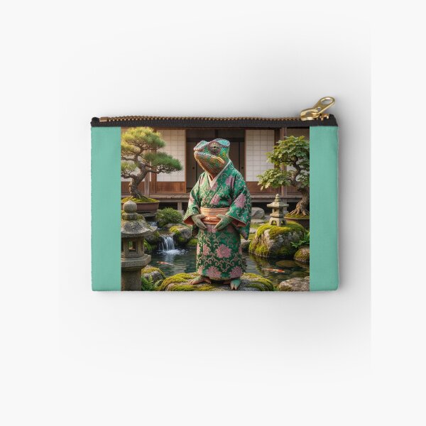 Item preview, Chameleon Surveys Japanese Garden with Satisfaction designed and sold by Tridentulus.