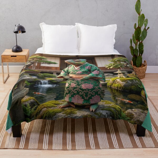Item preview, Chameleon Surveys Japanese Garden with Satisfaction designed and sold by Tridentulus.