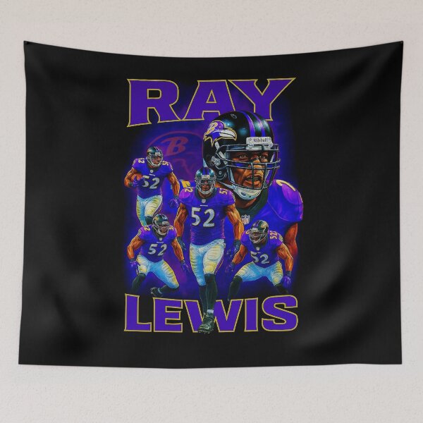 Item preview, Ray Lewis Baltimore Retro Football Design designed and sold by TheArtOfCar.
