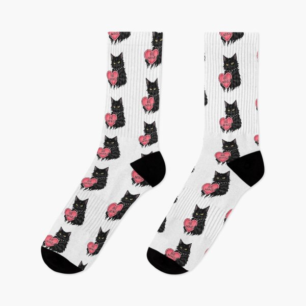 Item preview, Gothic Black Cat “Be Mine” – Dark Love Cute designed and sold by HeyHas.