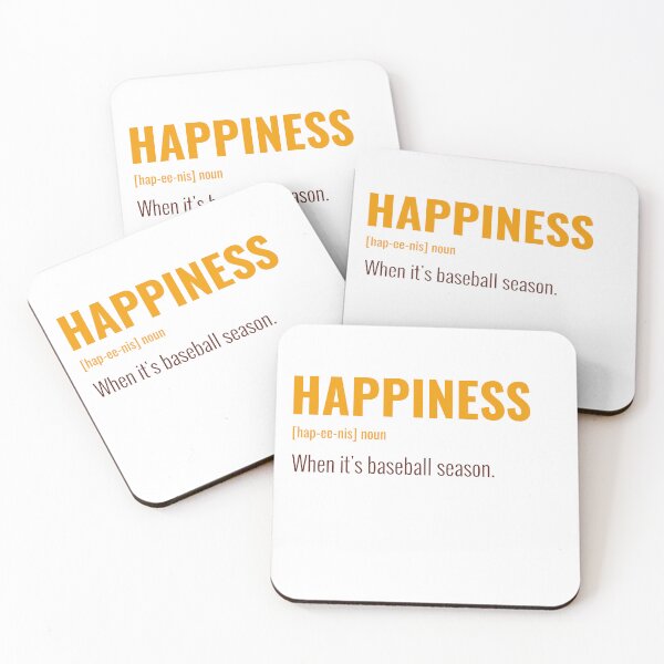 Item preview, Happiness Is When It's Baseball Season designed and sold by The Sporty Nerd.