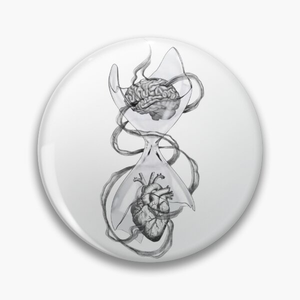Item preview, Anatomical Brain and Heart Hourglass - Surreal Medical Art designed and sold by birleşik zevkler.