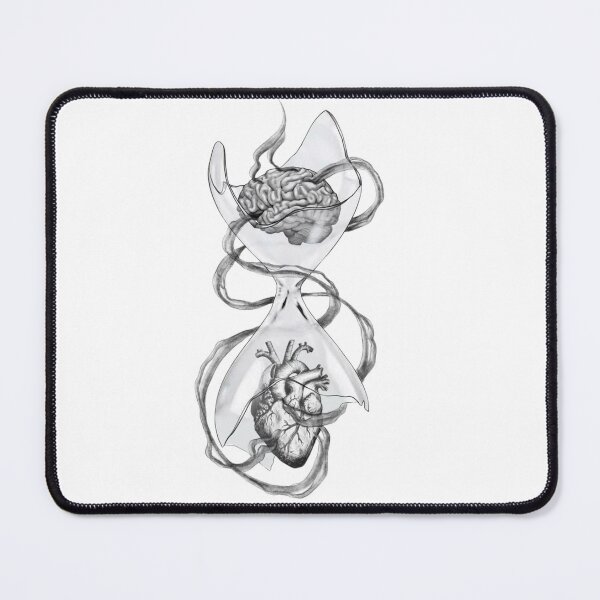 Item preview, Anatomical Brain and Heart Hourglass - Surreal Medical Art designed and sold by birleşik zevkler.