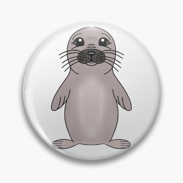 Item preview, Cute Grey Sea Creature Seal designed and sold by Sartoris Art.