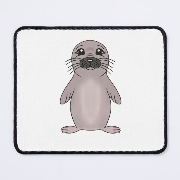 Item preview, Cute Grey Sea Creature Seal designed and sold by Sartoris Art.