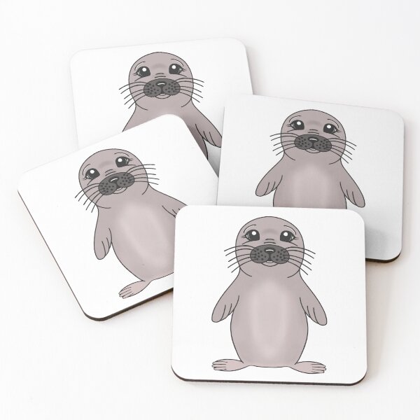 Item preview, Cute Grey Sea Creature Seal designed and sold by Sartoris Art.