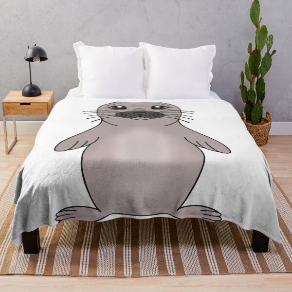 Item preview, Cute Grey Sea Creature Seal designed and sold by Sartoris Art.
