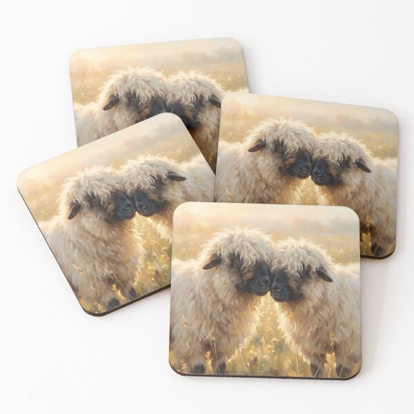 Item preview, Cute Valais Blacknose Sheep Friends designed and sold by Glimmersmith.