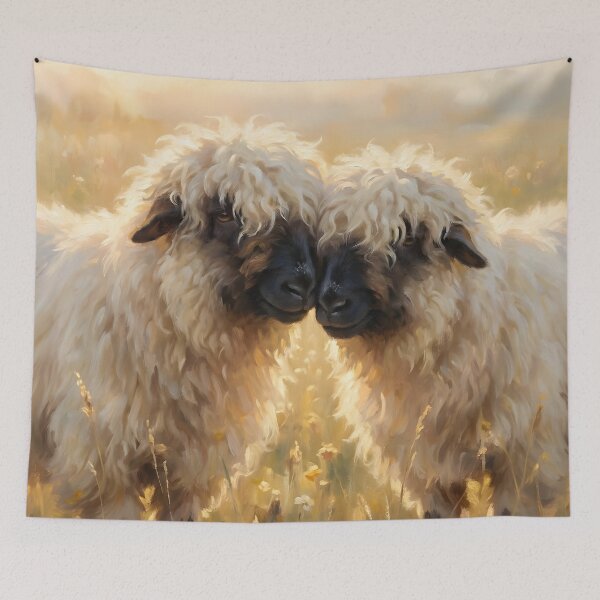 Item preview, Cute Valais Blacknose Sheep Friends designed and sold by Glimmersmith.