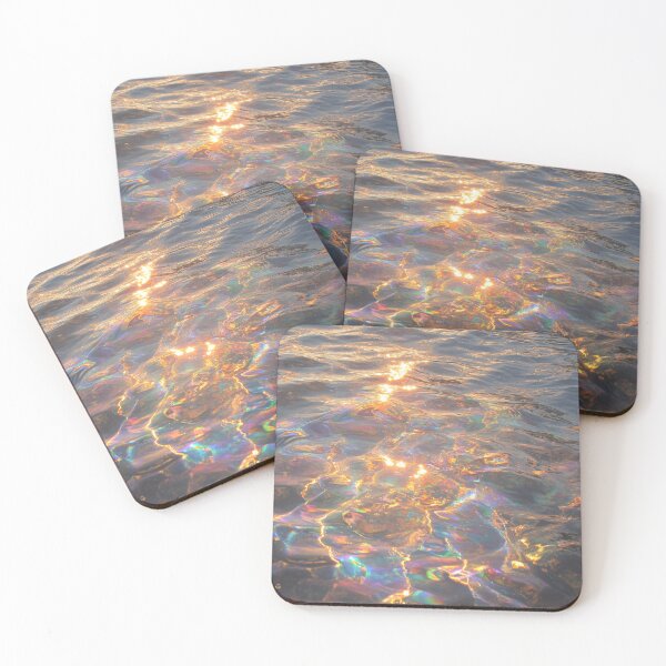 Item preview, Iridescent Sunlit Water Ripples with Golden Rainbow Reflections designed and sold by tgcww.
