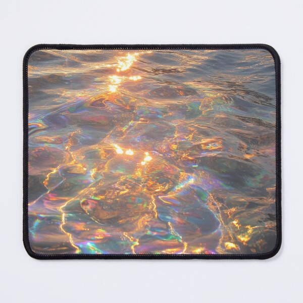 Item preview, Iridescent Sunlit Water Ripples with Golden Rainbow Reflections designed and sold by tgcww.
