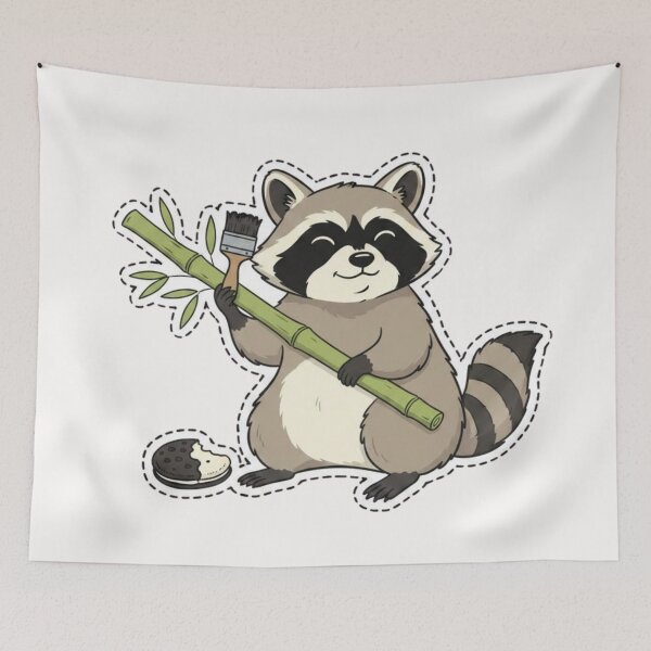 Item preview, Trash Panda or Real Panda? Funny Raccoon Panda Cosplay Art designed and sold by Design_Your_Day.