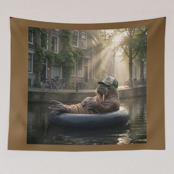 Item preview, Wally the Walrus Luxuriates in Amsterdam Canal designed and sold by Tridentulus.