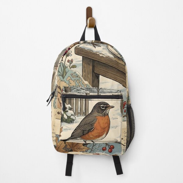 Item preview, Robin watches Canadian winter warm quiet morning breakfast designed and sold by CoffeeinBloom.