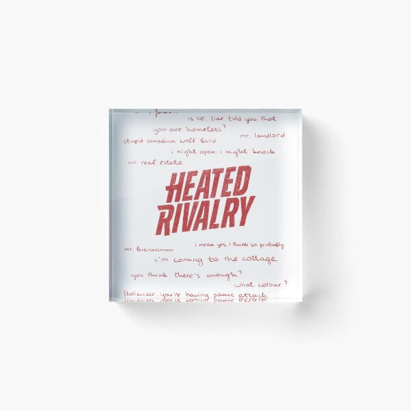 Item preview, Heated rivalry text art with the famous quotes designed and sold by stupidwolfbird.
