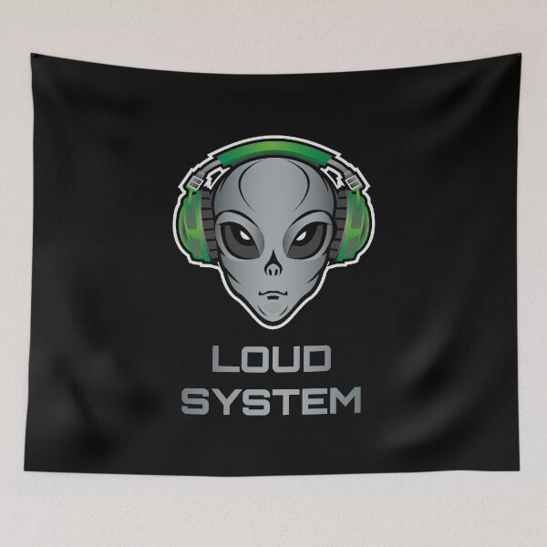 Item preview, Loud System Alien Headphones Logo designed and sold by ElectroSphere46.