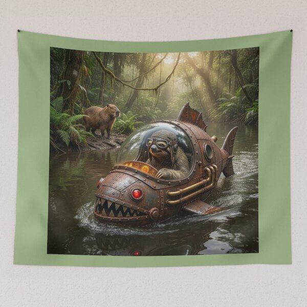 Item preview, Sloth Cruises Amazon River in His Piranha Boat designed and sold by Tridentulus.