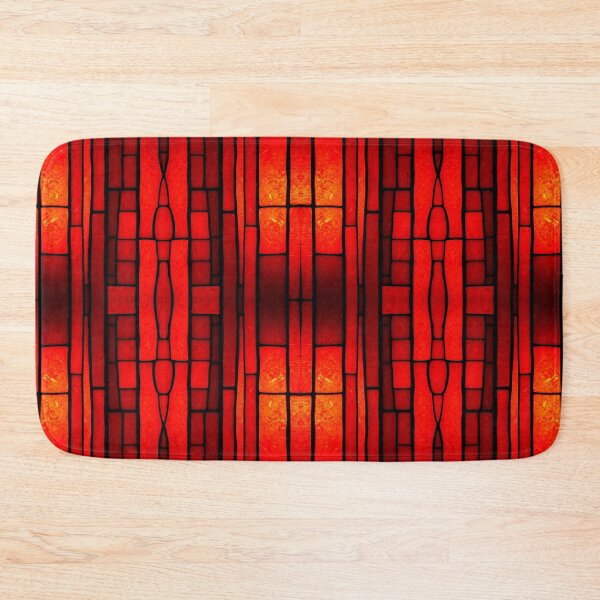 Item preview, Red Abstract Stained Glass designed and sold by Sachie's Studio.