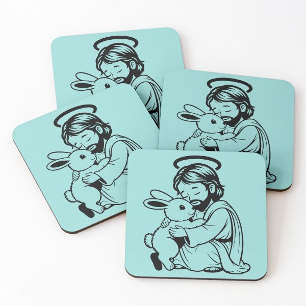 Item preview, Jesus with Easter Bunny designed and sold by theartfulaspie.
