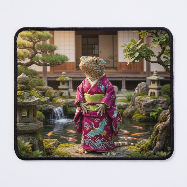 Item preview, Gecko in Japanese Garden by Koi Pond designed and sold by Tridentulus.