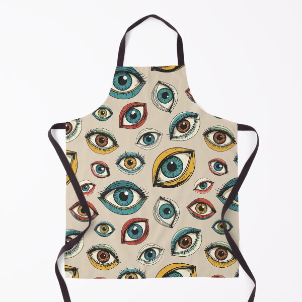 Item preview, All Eyes on You - Surreal Eye Pattern in Parchment designed and sold by JawKneeArt.