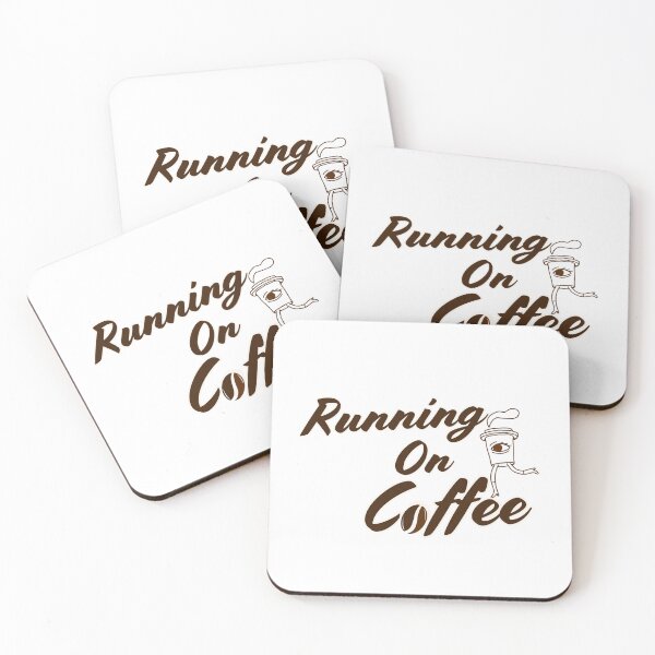 Item preview, Running on Coffee – Funny Coffee Lover Sticker designed and sold by JokAura.