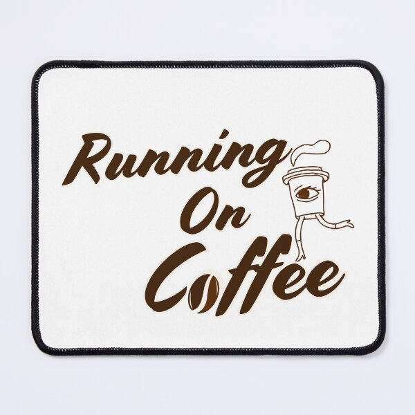 Item preview, Running on Coffee – Funny Coffee Lover Sticker designed and sold by JokAura.