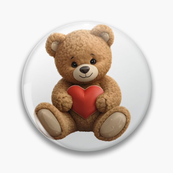 Item preview, Romantic Teddy Bear Holding Heart Sticker designed and sold by Teewave-Ashish.