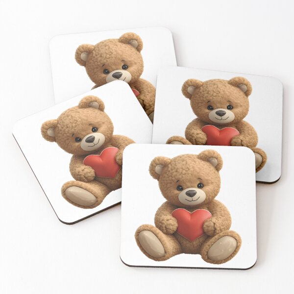 Item preview, Romantic Teddy Bear Holding Heart Sticker designed and sold by Teewave-Ashish.
