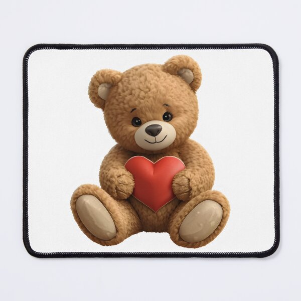 Item preview, Romantic Teddy Bear Holding Heart Sticker designed and sold by Teewave-Ashish.