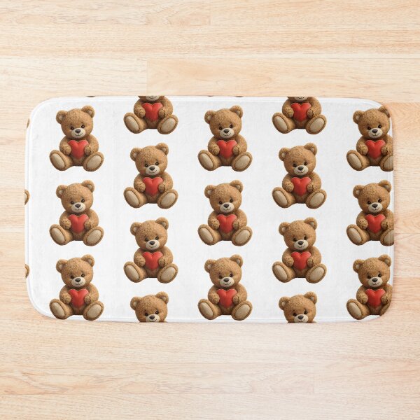 Item preview, Romantic Teddy Bear Holding Heart Sticker designed and sold by Teewave-Ashish.
