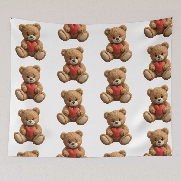 Item preview, Romantic Teddy Bear Holding Heart Sticker designed and sold by Teewave-Ashish.