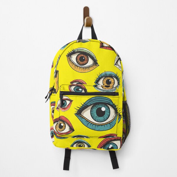 Item preview, All Eyes on You - Surreal Eye Pattern in Acid Yellow designed and sold by JawKneeArt.