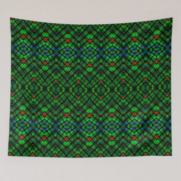 Item preview, Green Glow Crazy Plaid designed and sold by Sachie's Studio.