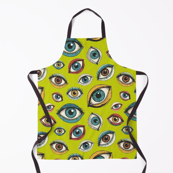 Item preview, All Eyes on You – Surreal Eye Pattern in Lime Green designed and sold by JawKneeArt.