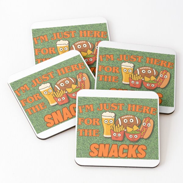 Item preview, "I'm Just Here for the Snacks" Cute Cartoon Football Snacks Design designed and sold by ThatFootball12.