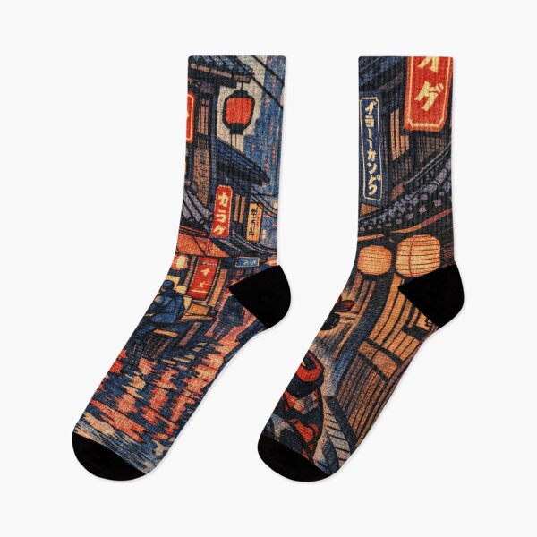 Item preview, Neo Edo Nights: Cyberpunk Tokyo Ukiyo-e designed and sold by HeyHas.