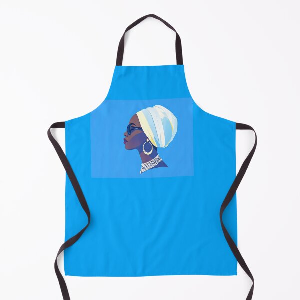 Item preview, Afrocentric Elegance – Modern Black Woman Portrait in Blue designed and sold by DucoDesign.