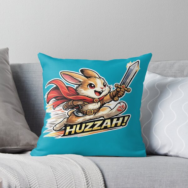 Artikelvorschau, Hasenritter "HURRA!" entworfen und verkauft von Alex D Print Studio Designs.