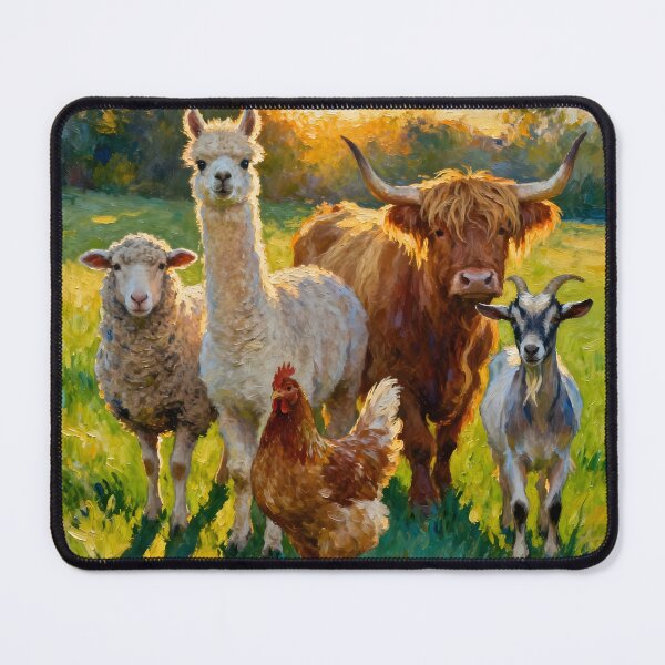 Item preview, The Gang Of Five Farm Animals designed and sold by Glimmersmith.