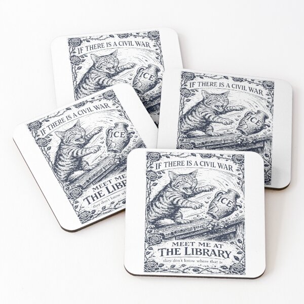 Item preview, Civil War library message - Funny Chinga la Migra Cat Subtle Anti-ICE designed and sold by borenclolahroy.