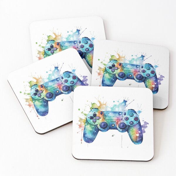 Item preview, Gaming pad watercolor, playstation art designed and sold by LeedsArtStudio.