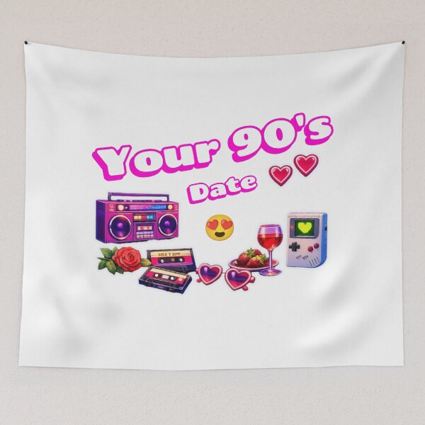 Item preview, Your 90s Date – Retro Neon Romance designed and sold by GlobalBoom.