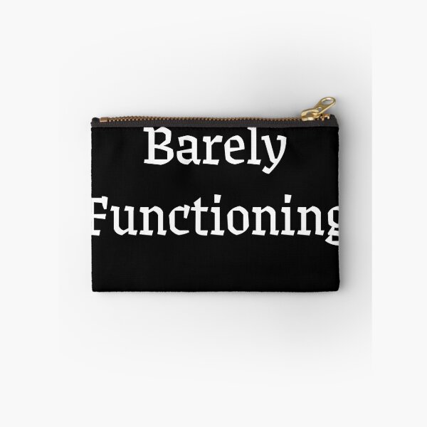 Item preview, Barely Functioning – Funny Relatable Sticker designed and sold by JokAura.