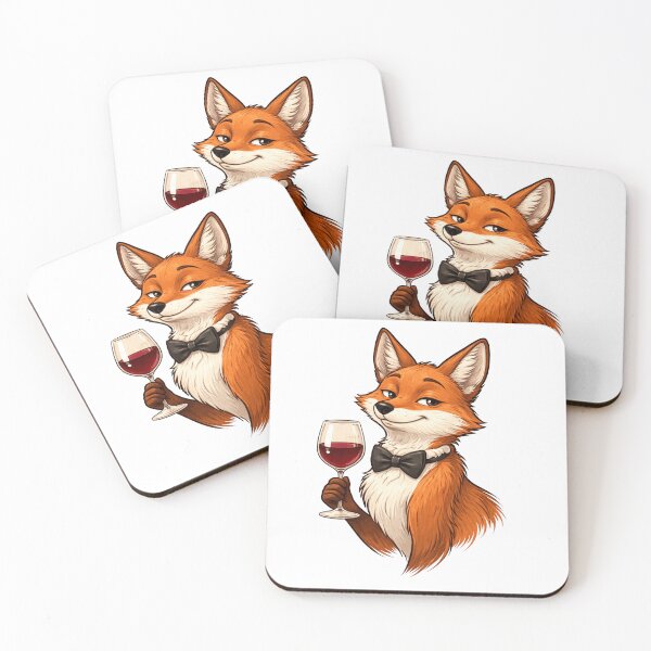 Item preview, Elegant Fox with Wine Glass - Funny Wine Lover T-Shirt designed and sold by CzipipitoStudio.