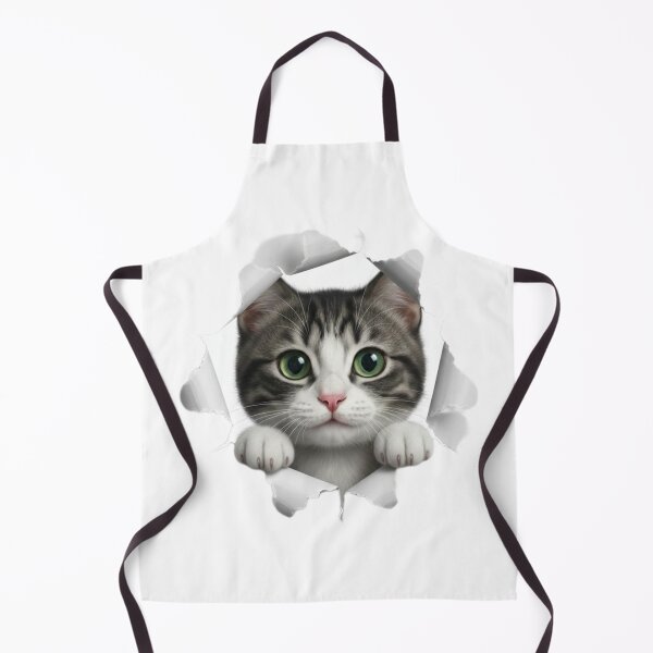 Item preview, "The Great Escape: Realistic Cat Peeking Through Ripped Paper" designed and sold by Blue Bird Designs.