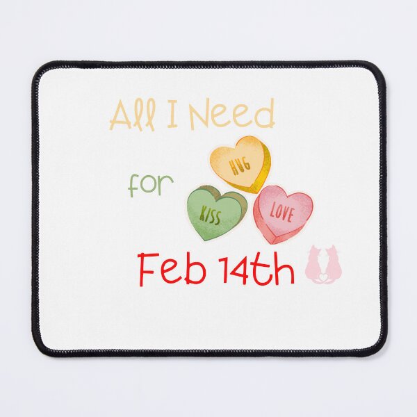 Item preview, All I Need for Feb 14th – Hug Kiss Love Candy Hearts Sticker designed and sold by MoonlightEleven.